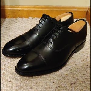Black Cap Toe Oxfords